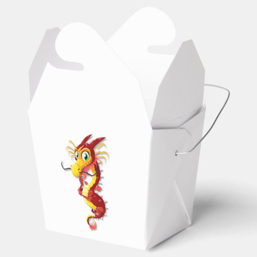 Chinese Red Dragon Takeout Bedankdoosjes (Geopend)