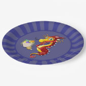 Chinese Red Dragon Takeout Papieren Bordje (Gekanteld)