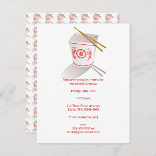 Chinese Restaurant Takeout Box Kaart