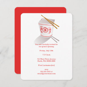 Chinese Restaurant Takeout Box Kaart