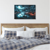Chinese rivier Styx uitgerekt canvas Print (Insitu (Slaapkamer))