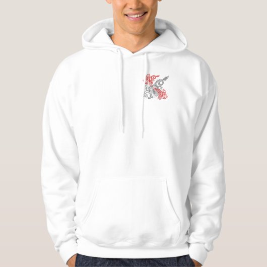 Chinese rode draak hoodie (Voorkant)