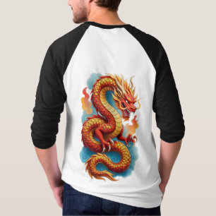 Chinese Rode Draak Vuur Illustratie-67561 T-shirt