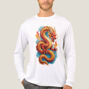 Chinese Rode Draak Vuur Illustratie-67561 Tri-Blend Shirt