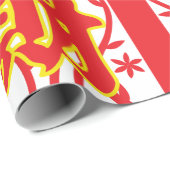 Chinese rode envelop met welvaartssymbool cadeaupapier (Rol Hoek)