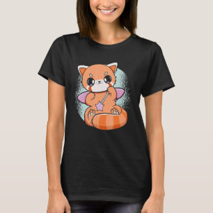 Chinese Rode Panda Met Speelgoed Toverstaf Schatti T-shirt