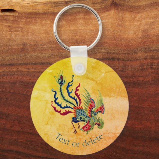 Chinese Rooster Art Design op maat Sleutelhanger (Voorkant)