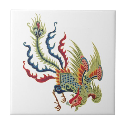 Chinese rooster tegeltje (Voorkant)