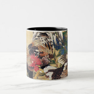 Chinese roster Nieuw jaar 2017 Japans schilderij M Tweekleurige Koffiemok