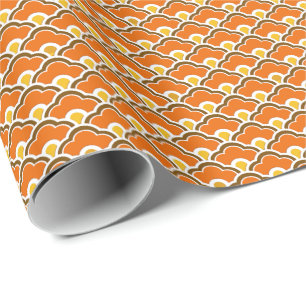 Chinese Scallops, Mandarijns Oranje Cadeaupapier
