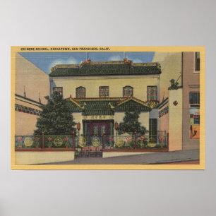 Chinese School in Chinatown-San Francisco, CA Poster