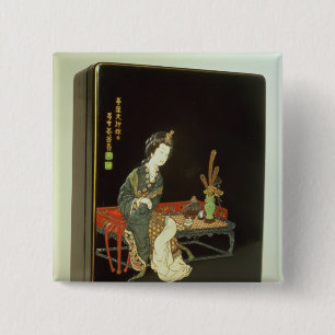 Chinese schrijfdoos vierkante button 5,1 cm