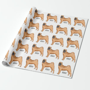 Chinese Shar-Pei cartoon illustratie Cadeaupapier
