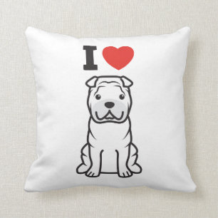 Chinese Shar-Pei Dog Cartoon Kussen