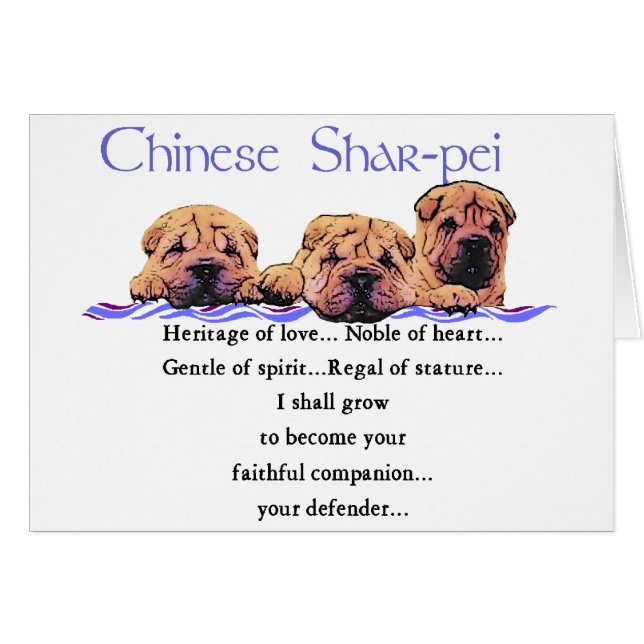 Chinese Shar-pei Gifts (Voorkant Horizontaal)