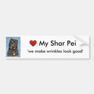 Chinese Shar-Pei Hondenkunst - Tia Bumpersticker