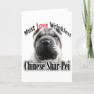 Chinese Shar-Pei moet van rimpels houden Feestdagen Kaart