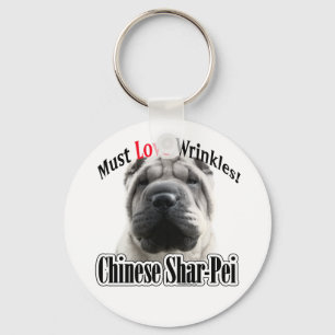 Chinese Shar-Pei moet van rimpels houden Sleutelhanger