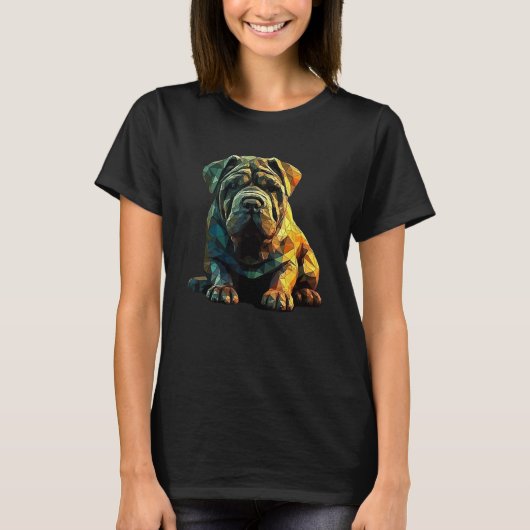 Chinese Shar Pei Puppy Dog Pop Art T-shirt (Voorkant)