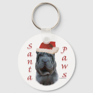 Chinese Shar-Pei Santa Paws Sleutelhanger