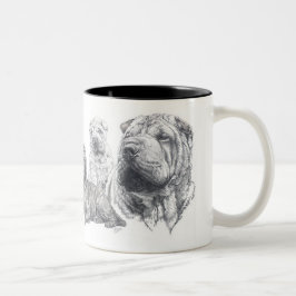 Chinese Shar Pei Tweekleurige Koffiemok