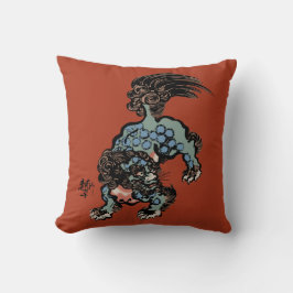  Chinese Shi Lion op Chinees Rood Kussen