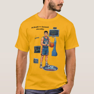 Chinese software-engineer die basketbal speelt URM T-shirt