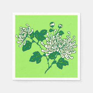 Chinese spinchrysanthema - roomwit servet