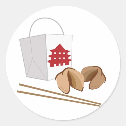 Chinese start ronde sticker (Voorkant)