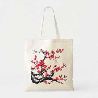 Chinese stijl canvas tas met pruimenbloesem schild