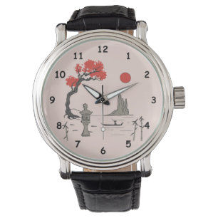Chinese stijlillustratie bevestigen horloge