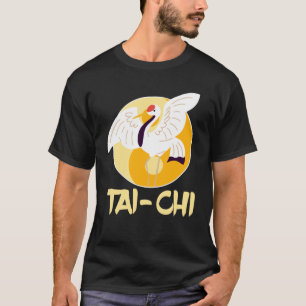 Chinese Tai Chi Yin Yang Crane Animal Sun T-shirt