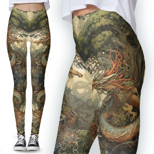 Chinese Tattoo voor boomdraak Leggings