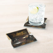 CHINESE TEA BOX GLAZEN ONDERZETTER (Schuin)