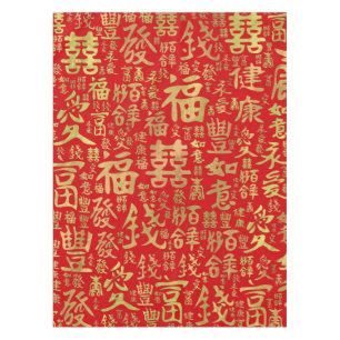 Chinese tekens - Lucky Symbols Patroon Tafelkleed