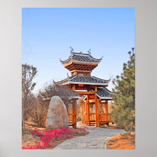 Chinese tempel poster