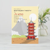 Chinese Tempel Uitnodiging (Staand voorkant)