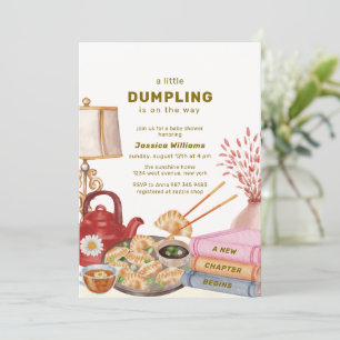 Chinese Theedumpling Nieuwe Hoofdstuk Baby Shower Kaart