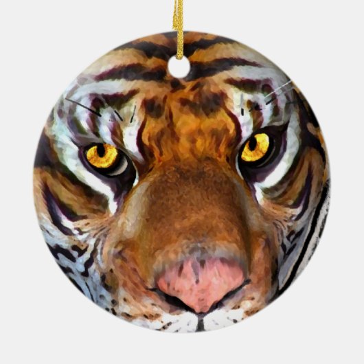 Chinese tijger- en symboolversiering keramisch ornament (Achterkant)