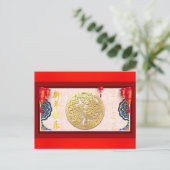 Chinese Tijger Nieuwjaar 2022 HPostC08 Feestdagenkaart (Staand voorkant)