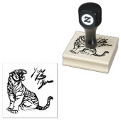 Chinese tijger nieuwjaar dierriem 	rubberstempel (Gestempeld)