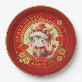 Chinese traditionele Baby 100 dagen 百 日 Papieren Bordje (Voorkant)