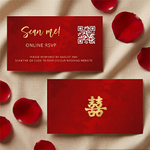 Chinese Trouw-QR-code RSVP online Informatiekaartje