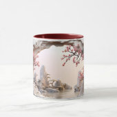 Chinese Tuin & Kersenbloesem Keramische Koffie Mok (Midden)