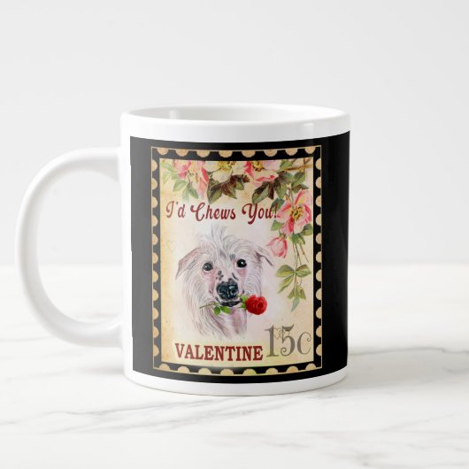 Chinese  Valentijn Dog met Roos Extra Grote Beker (Links)