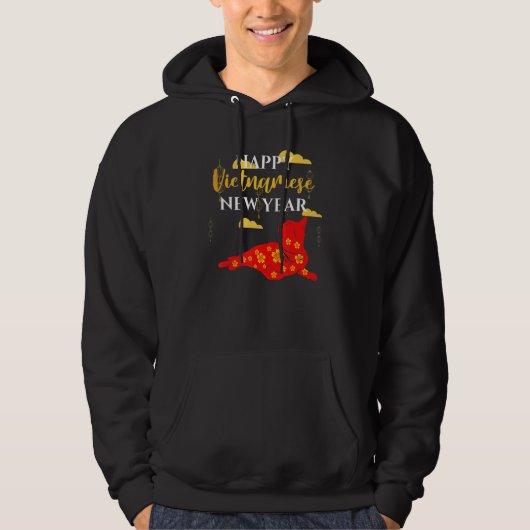 Chinese Vietnamese New Year 12 Zodiacs Calligraphy Hoodie (Voorkant)