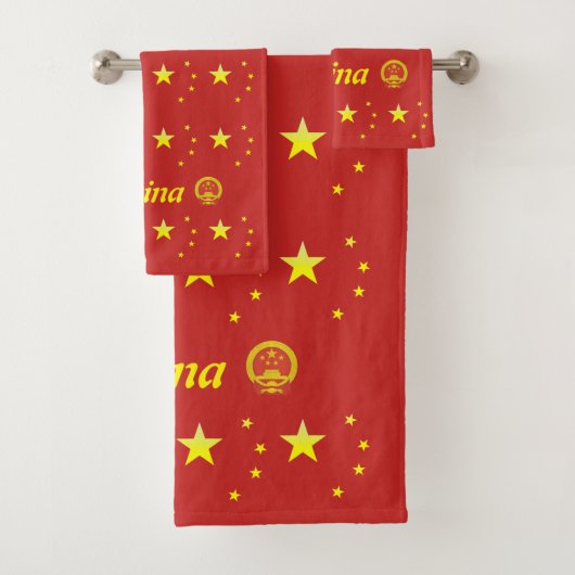 Chinese vlag bad handdoek (Insitu)