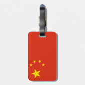 Chinese vlag bagagelabel (Achterkant verticaal)