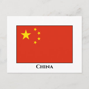 Chinese vlag briefkaart