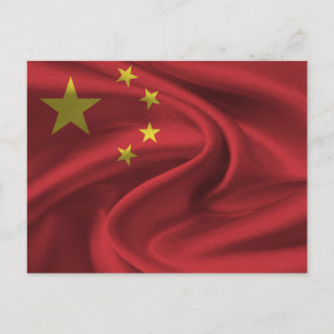 Chinese vlag briefkaart